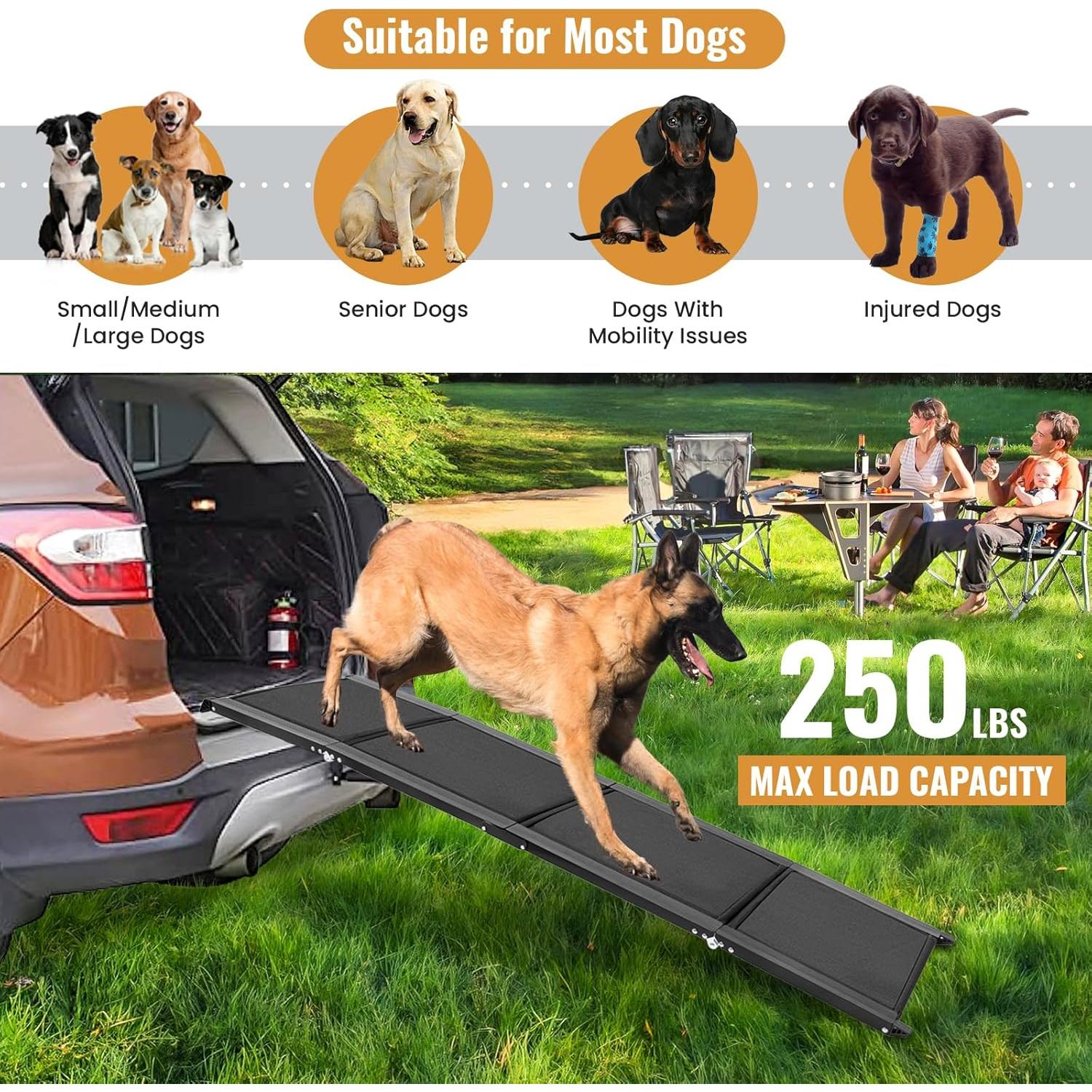 Rampa Plegable para Perros 9TH SHOP 160x43 cm Antideslizante
