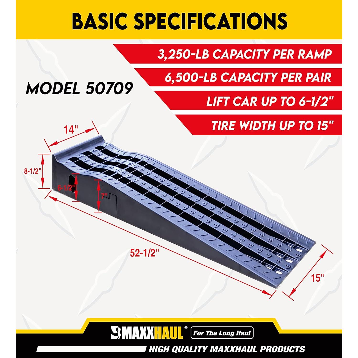 Rampas Desmontables MaxxHaul 50709 Portátiles 6,500 lbs