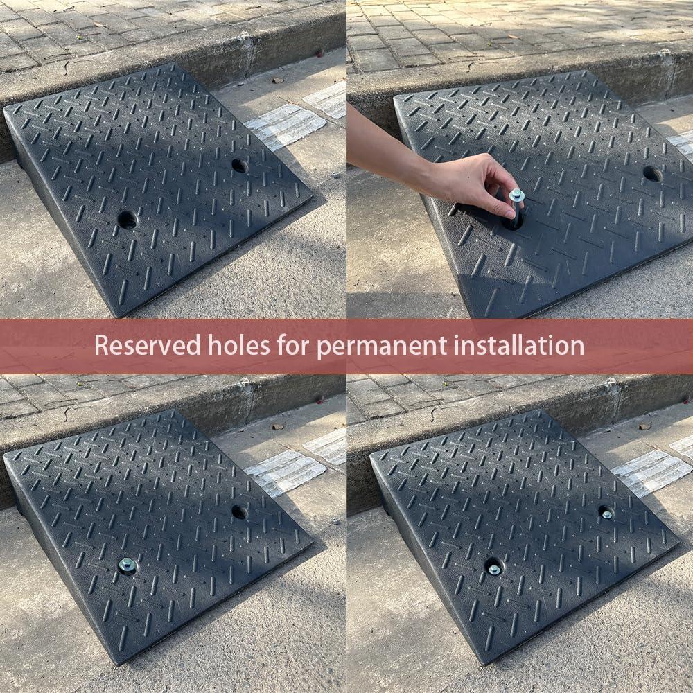 Rampas de entrada ROKENPOY de goma pesada 50x50x15.24 cm