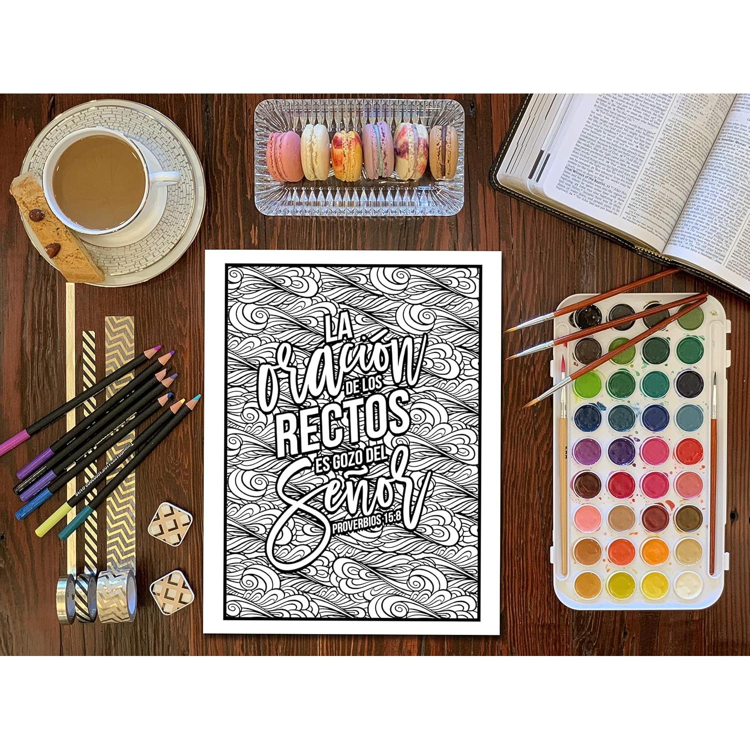 Colorea los Proverbios: Un libro cristiano de colorear para adultos (Spanish Edition)