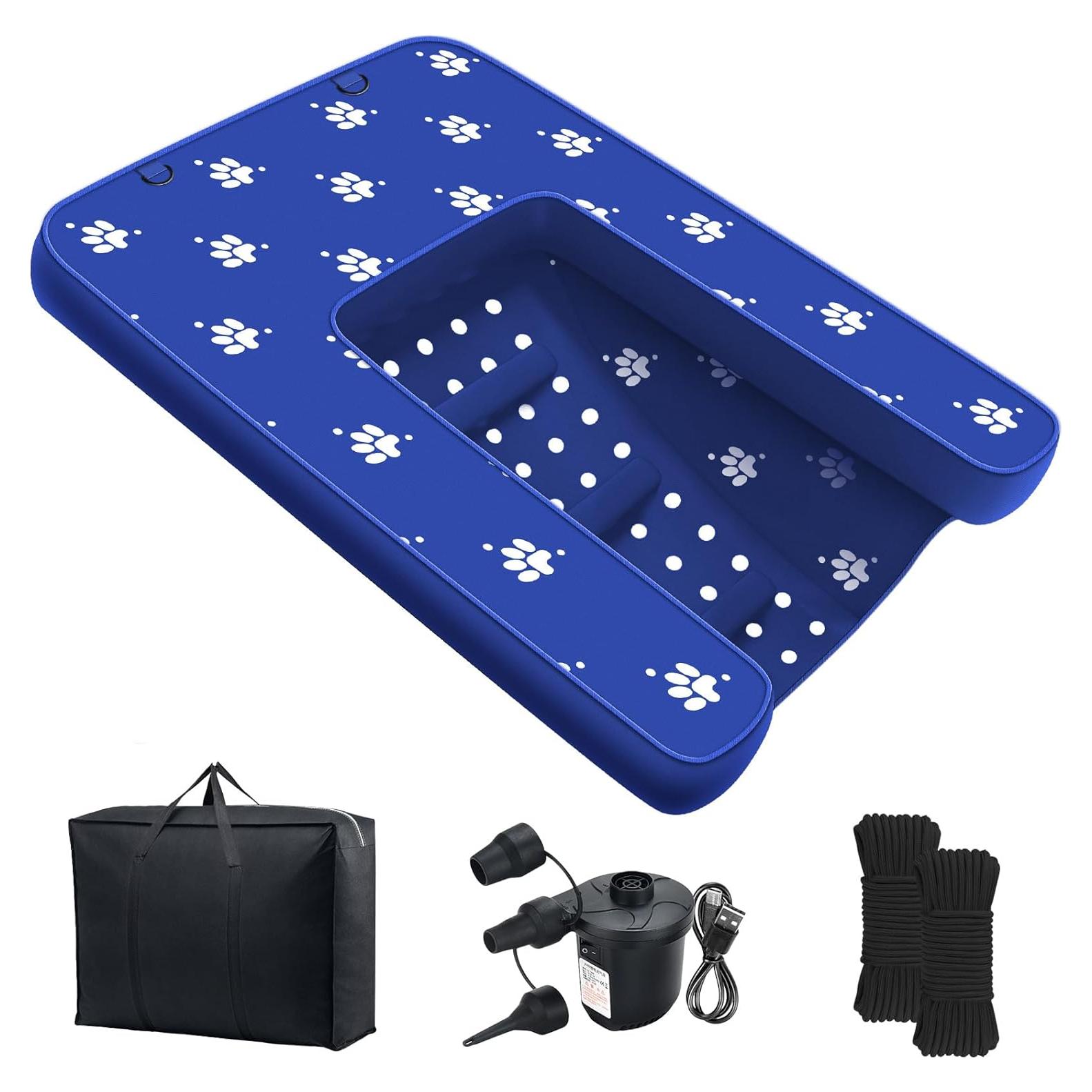 Rampa Flotante Inflable para Perros NGNFZQ 1.43m Antideslizante