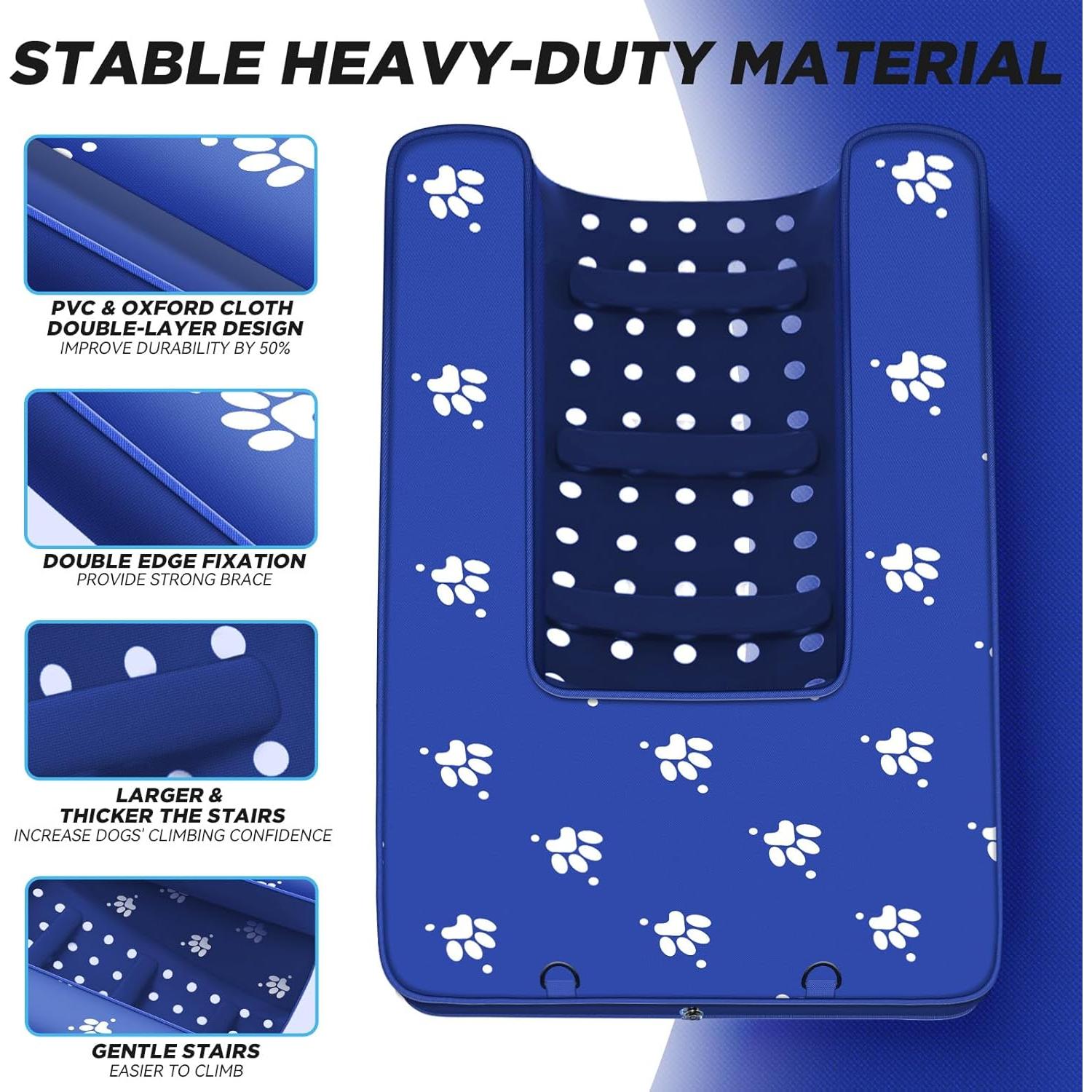 Rampa Flotante Inflable para Perros NGNFZQ 1.43m Antideslizante