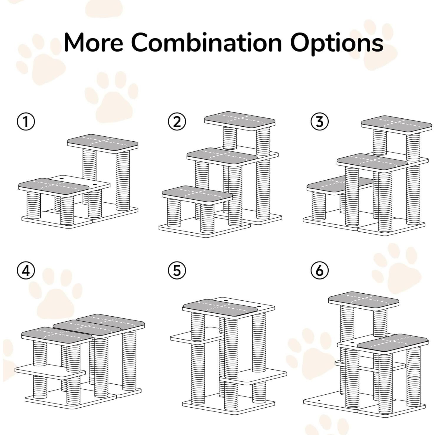 Escalera para Mascotas FUKUMARU de Madera 55 cm - Soporta 90 kg