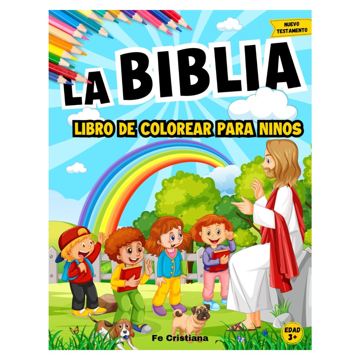 Jesús Libro para Colorear con Historias Bíblicas: Libro Cristiano para Colorear para Niños con Ilustraciones Bíblicas Sobre la Misión y los Milagros de Jesús en la Vida Terrenal (Spanish Edition)