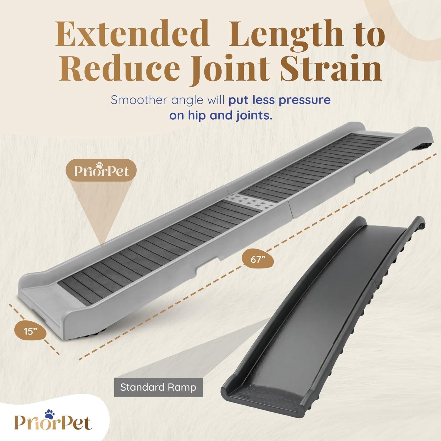 Rampa Plegable para Perros PRIORPET 174 cm Antideslizante