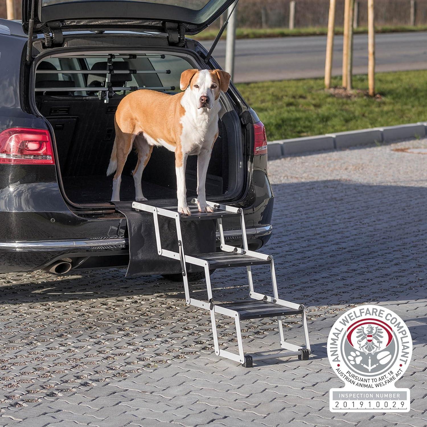 Escalones Plegables TRIXIE para Perros hasta 75 kg Ajustables 49.5-69.5 cm