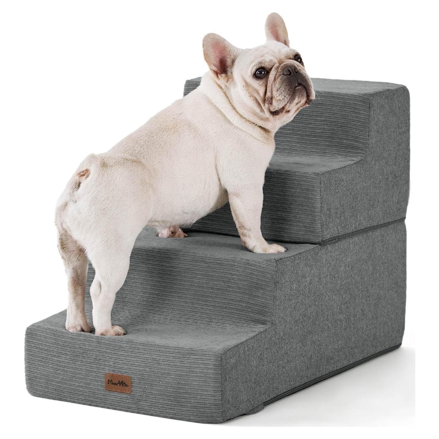 Escalones para Perros Made4Pets 4 Escalones Antideslizantes Gris