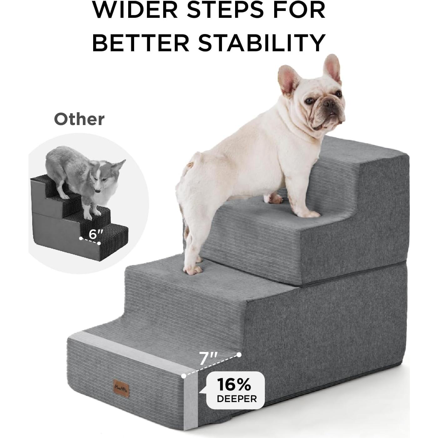 Escalones para Perros Made4Pets 4 Escalones Antideslizantes Gris