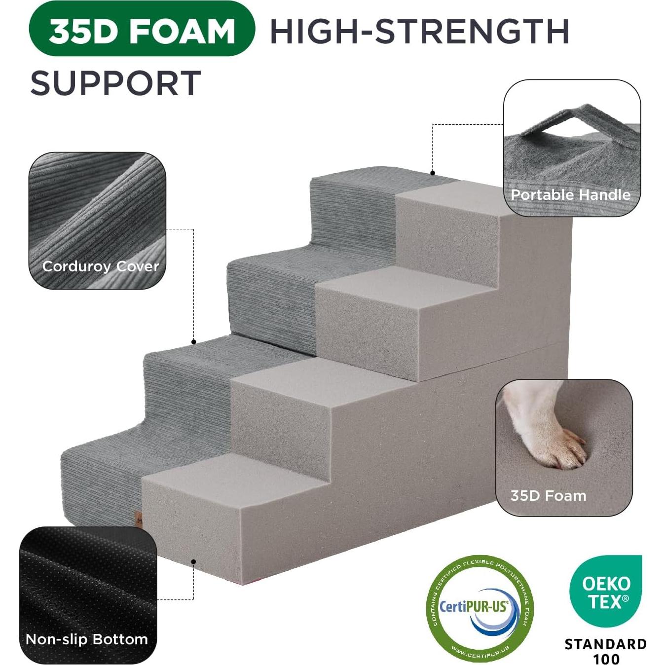 Escalones para Perros Made4Pets 4 Escalones Antideslizantes Gris