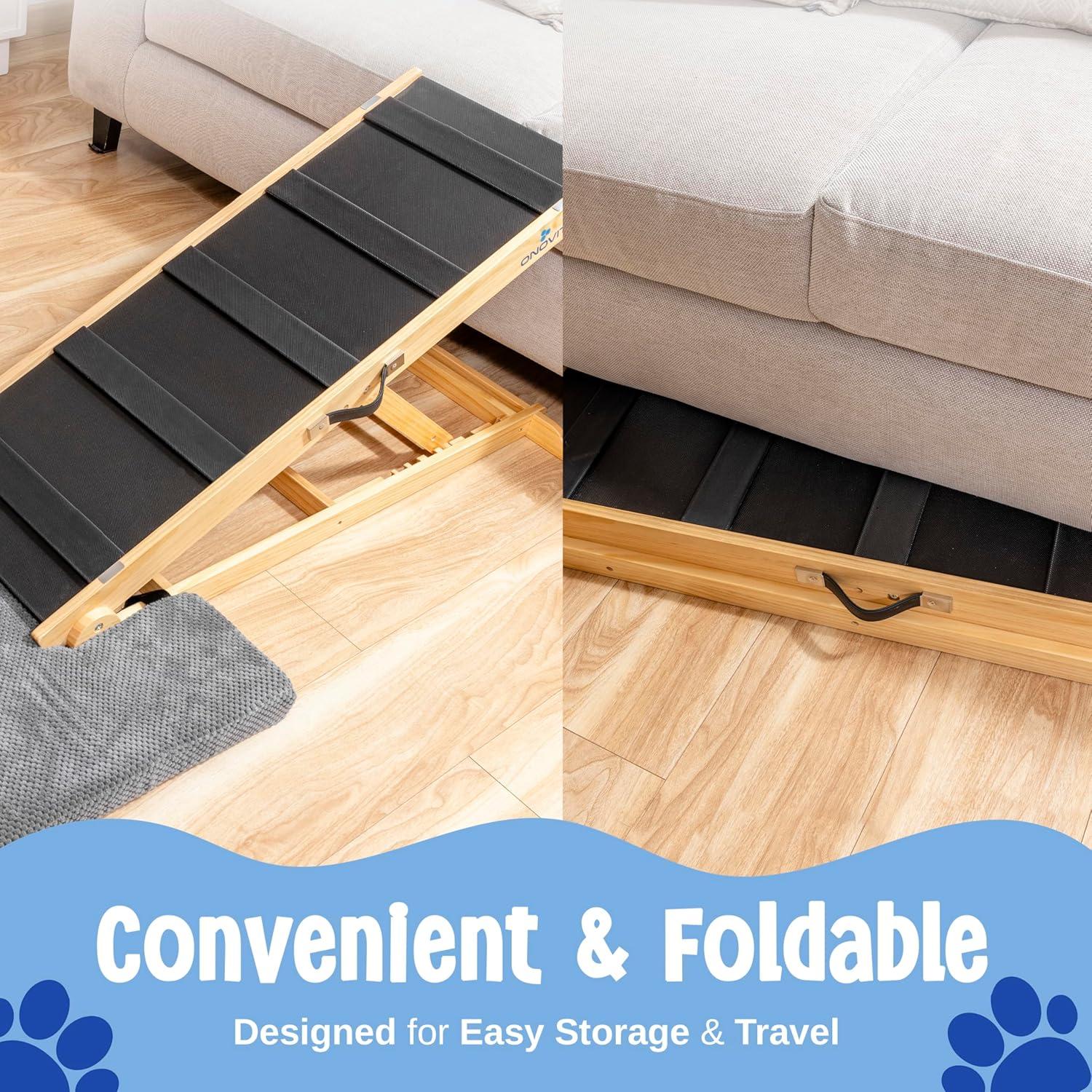 Rampa Ajustable para Perros ONOVITI - 6 Alturas 14" a 24"