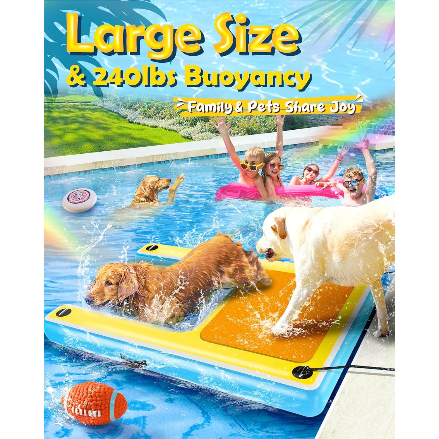 Rampa Inflable para Perros FurryPlanet XXL 108.86 kg Antideslizante