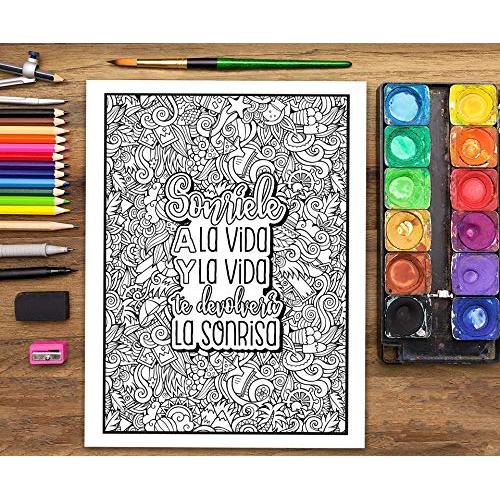 Un inspirador libro de colorear para adultos: Si la vida te da un palo, hazte una escoba y echa a volar (Libros de colorear cargados de motivación ... y alivian el estrés) (Spanish Edition)