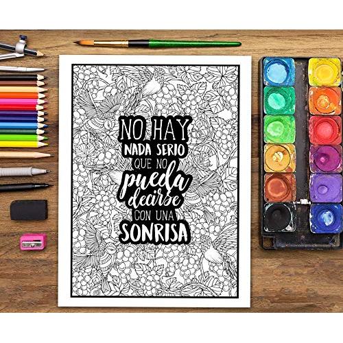 Un inspirador libro de colorear para adultos: Si la vida te da un palo, hazte una escoba y echa a volar (Libros de colorear cargados de motivación ... y alivian el estrés) (Spanish Edition)