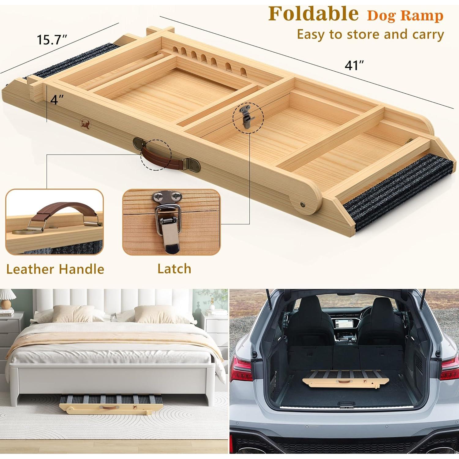 Rampa para Perros REONEY Plegable Antideslizante 200 kg