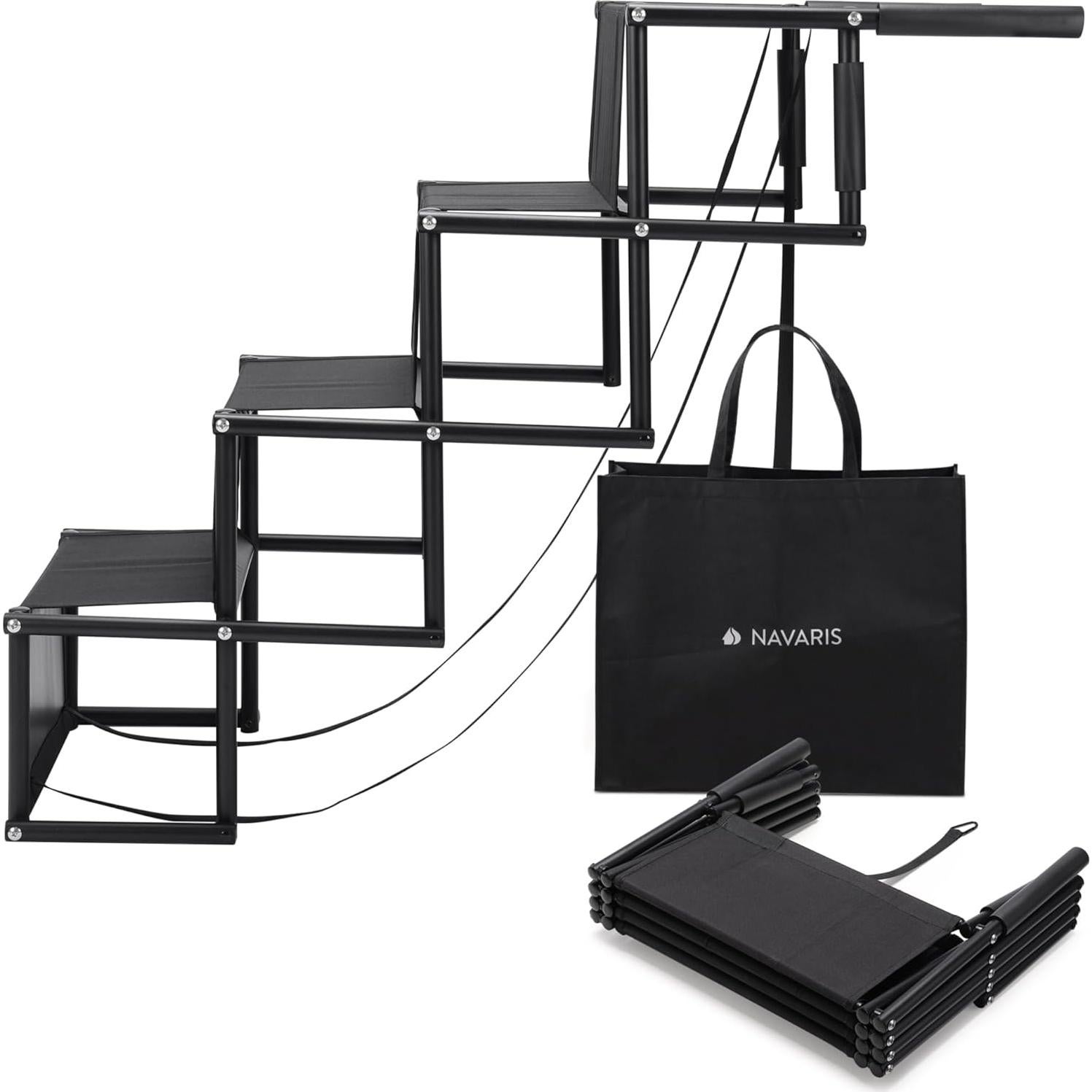 Rampas Plegables para Perros Navaris - 4 Pasos Ajustables