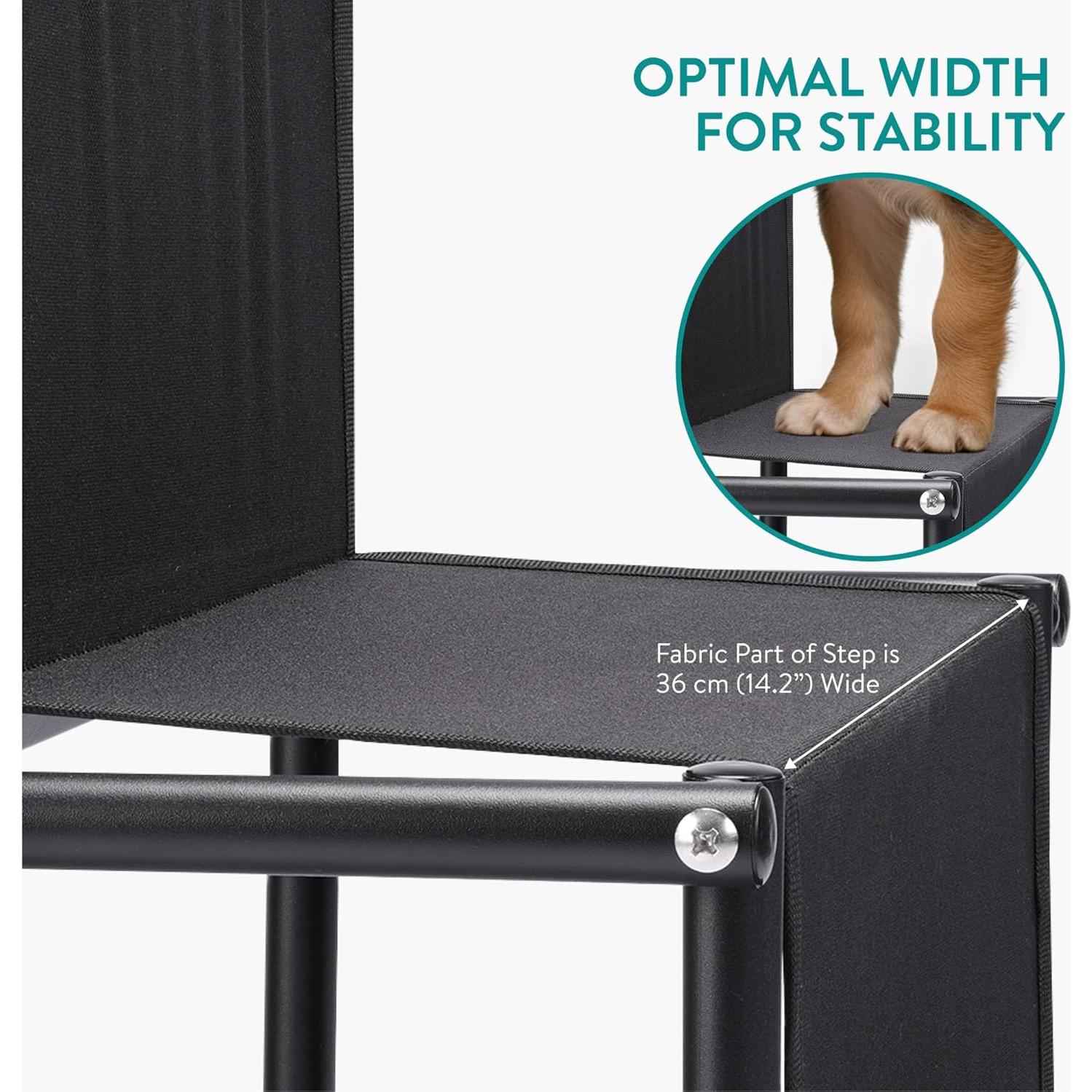 Rampas Plegables para Perros Navaris - 4 Pasos Ajustables