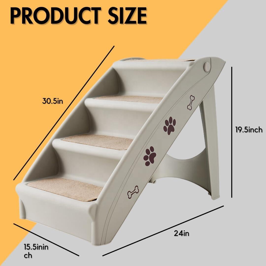 Escalera Plegable para Mascotas PET GALAXY 4 Pasos Antideslizante