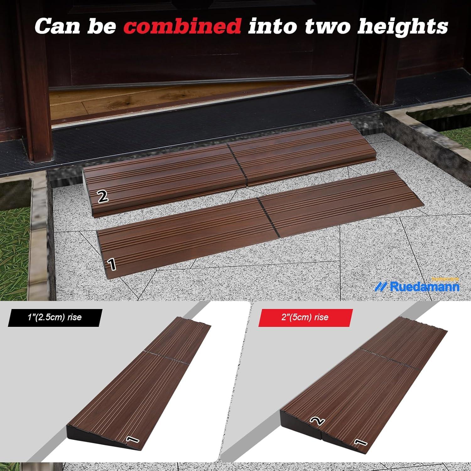 Rampa de Umbral Ruedamann 2.54 cm Antideslizante Aluminio