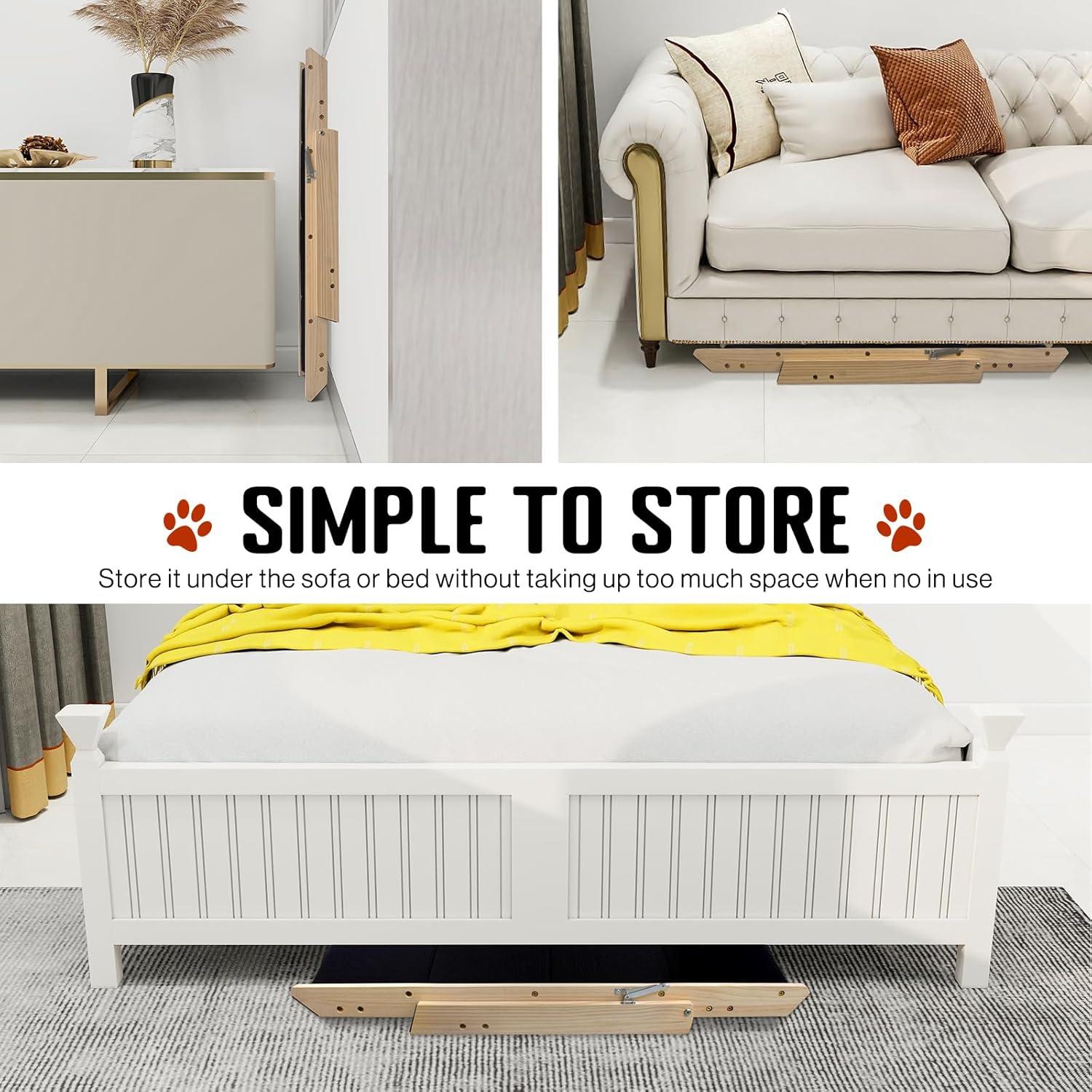 Escaleras para Perros LWTURLOV 2-en-1 Plegables Antideslizantes