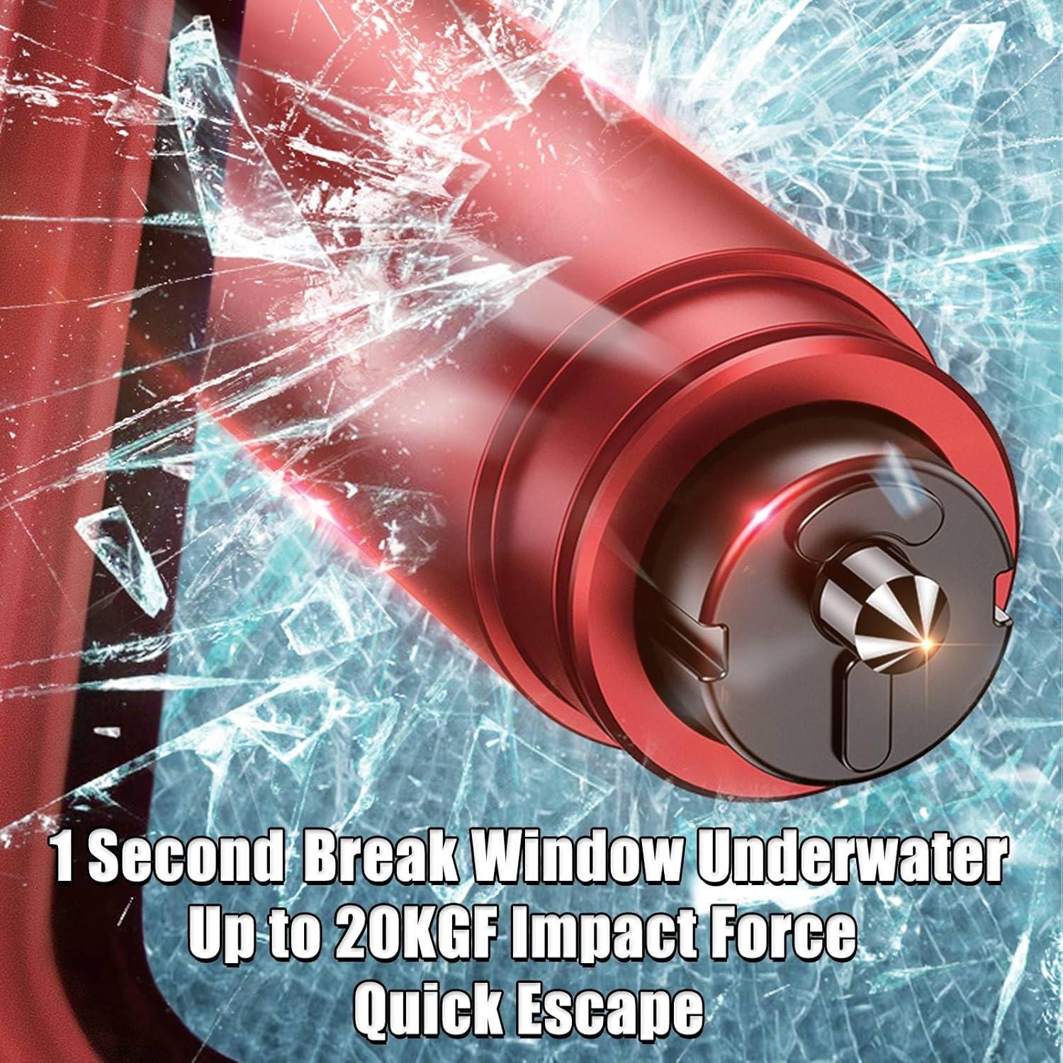 Kit de Emergencia 4 Rompeventanas y Cortador PILISPARK Rojo