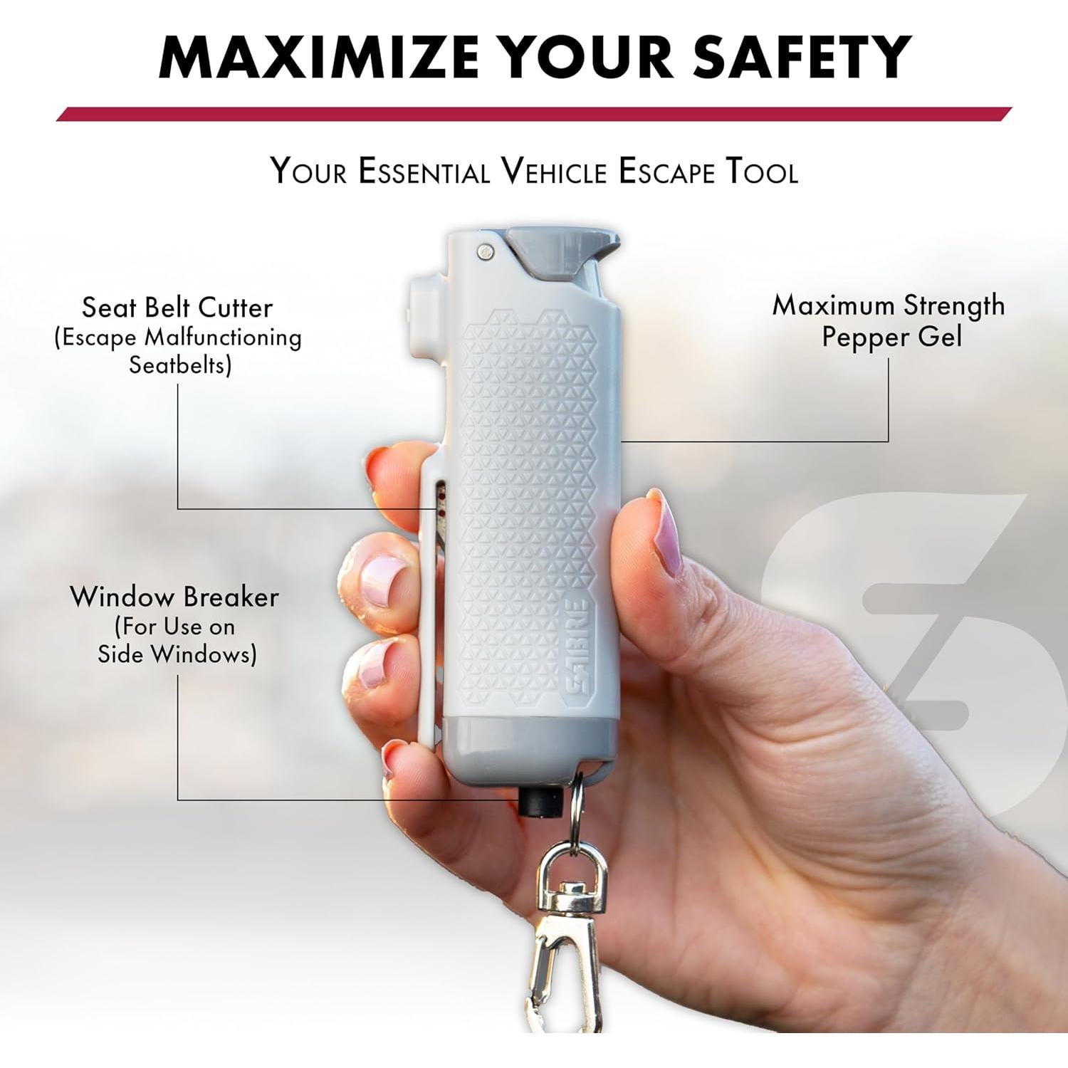 Gel de Pimienta SABRE Escape Seguro 3-en-1 15 ml con Cortador