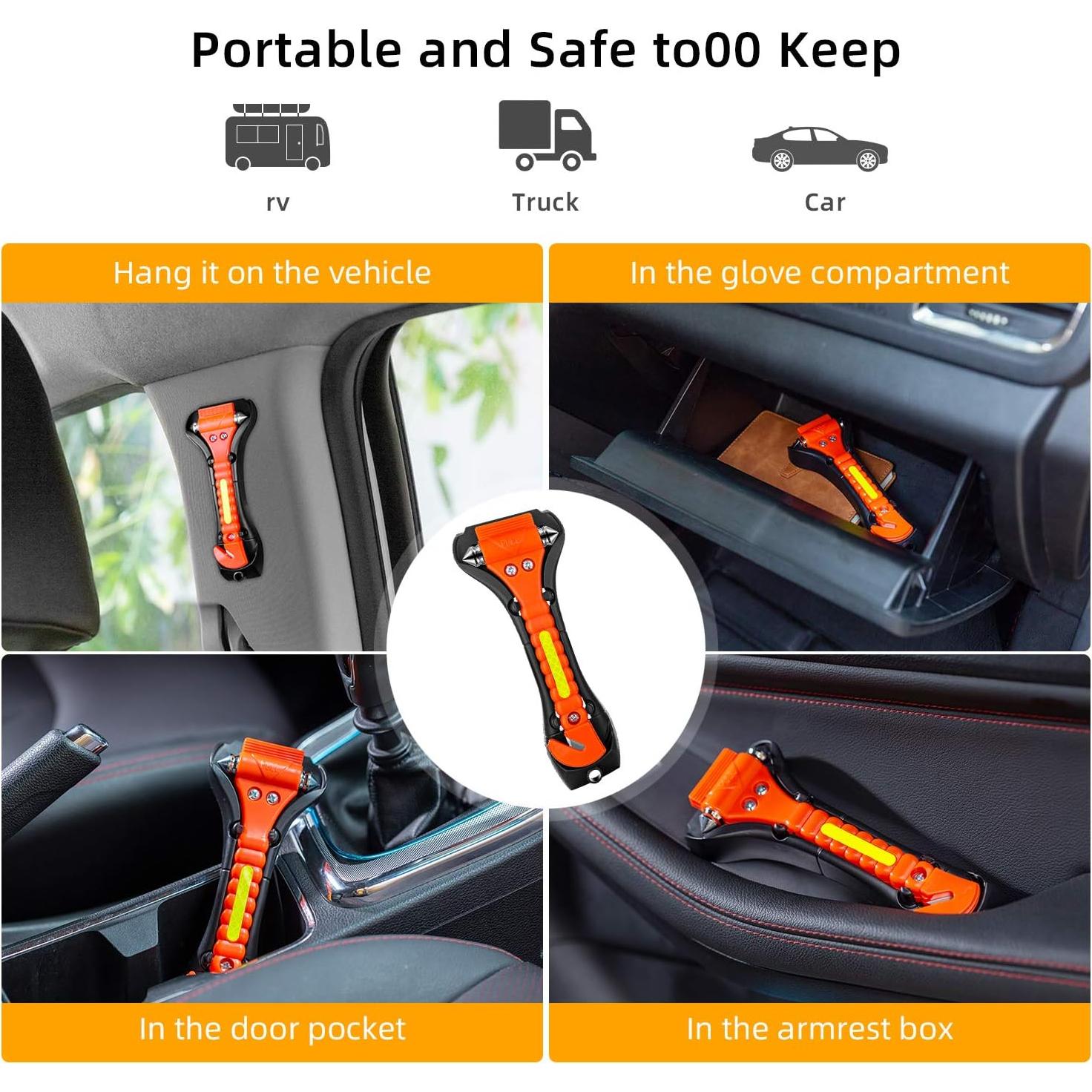 Paquete de 20 Martillos de Seguridad Nomiou con Cortador