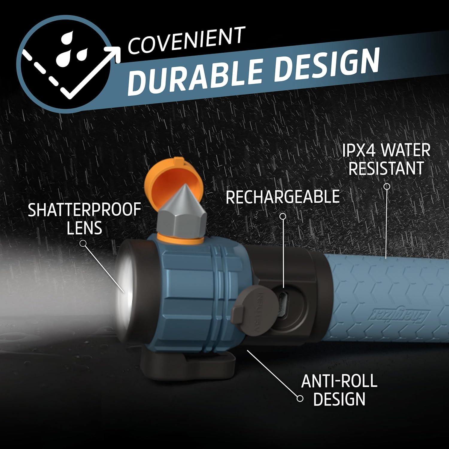 Linterna Recargable Energizer A-500 LED con Cortador y Rompedor