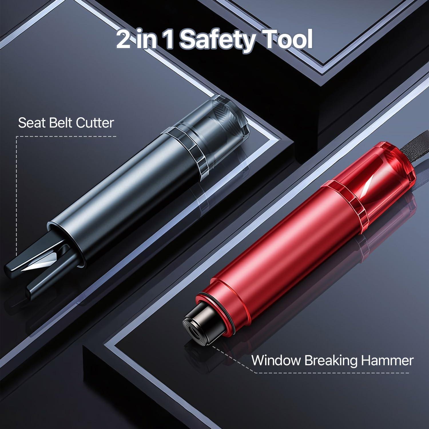 Martillo de Seguridad VisionSync CA005 2 en 1 Cortador y Rompedor