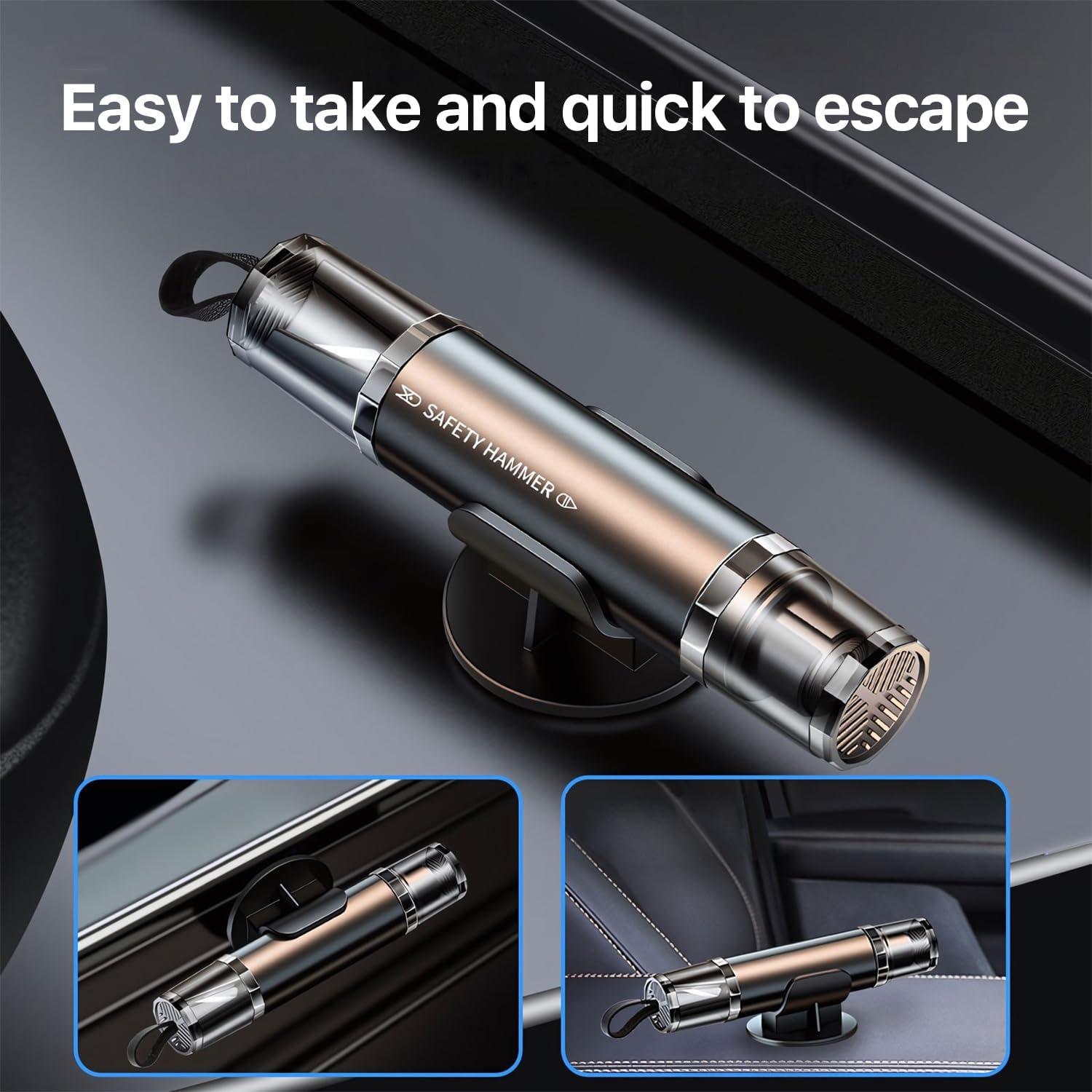 Martillo de Seguridad VisionSync CA005 2 en 1 Cortador y Rompedor