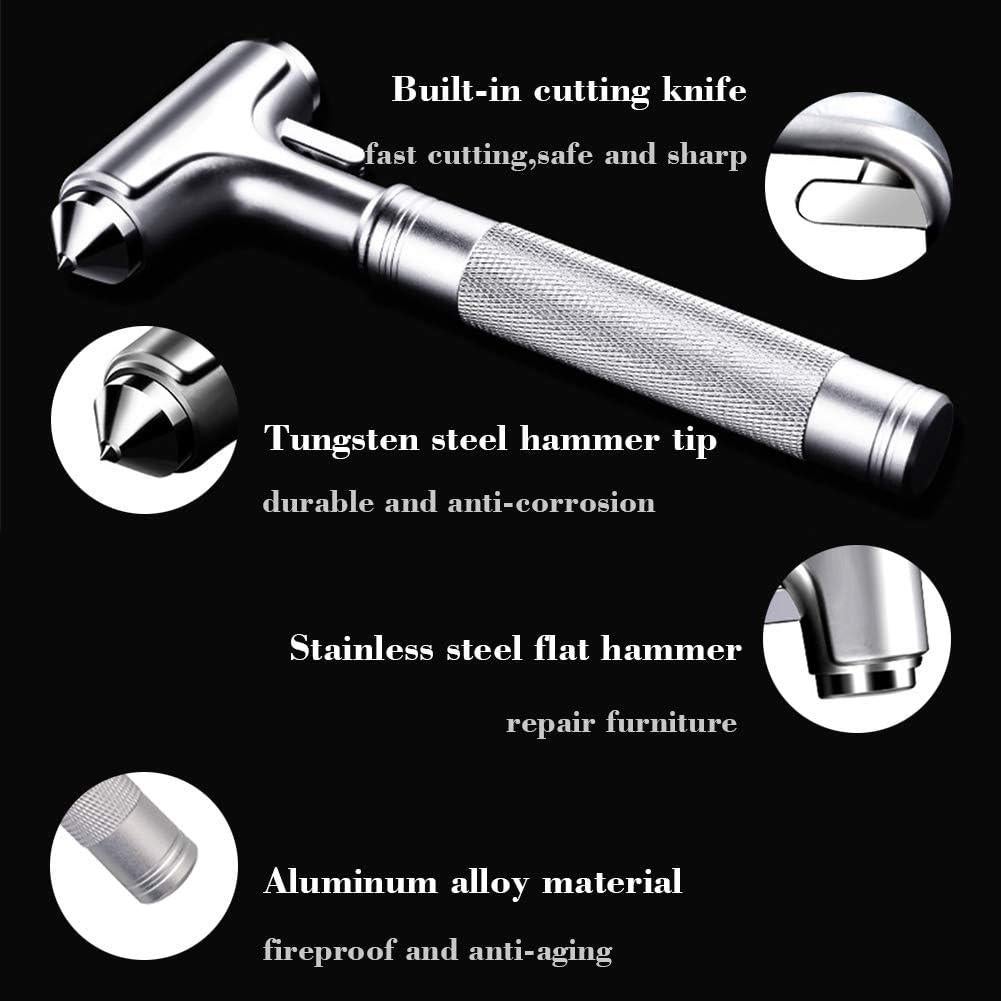 Martillo de Seguridad Todo Metal Serjur 3 en 1 para Automóvil