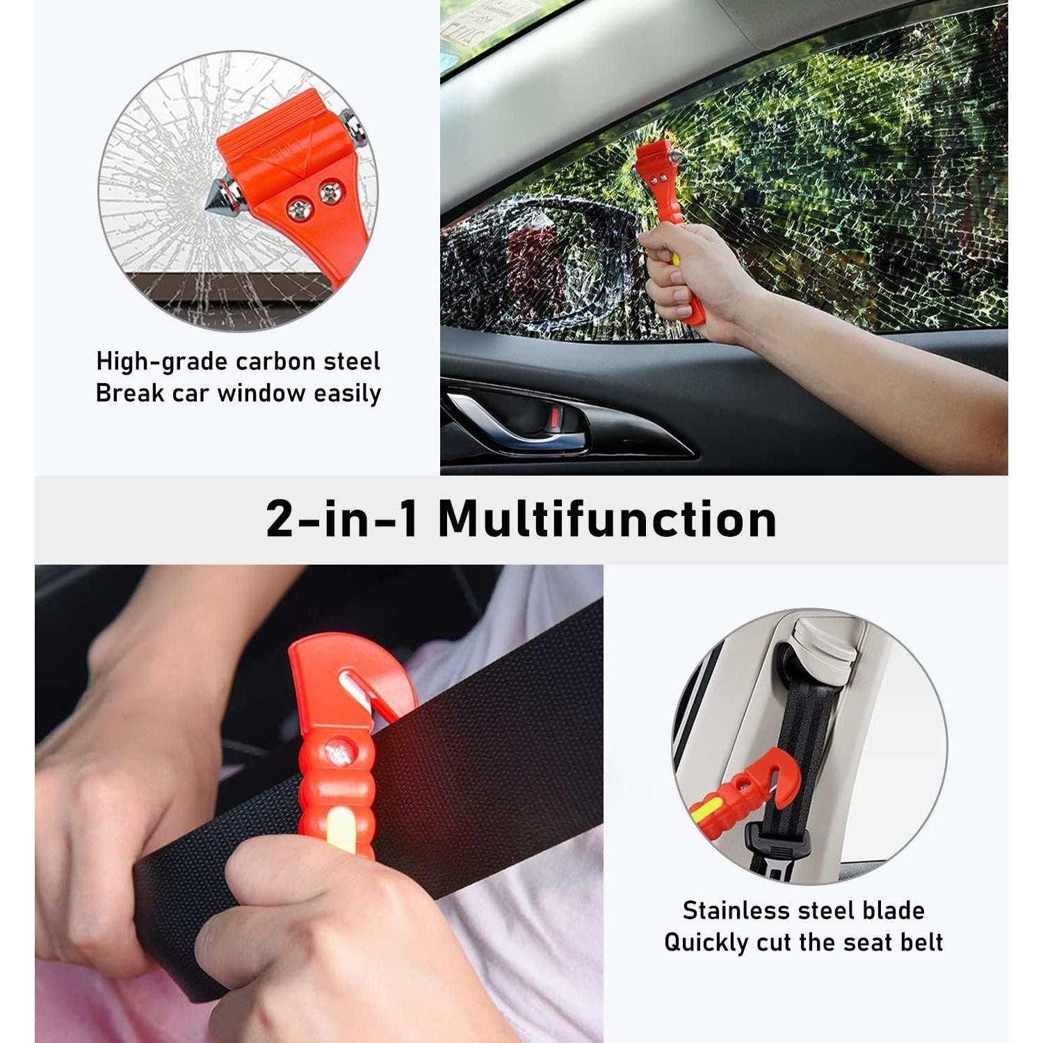 Martillo de Seguridad para Automóvil KLSKKJ 10 Paquete - Escape Emergencia