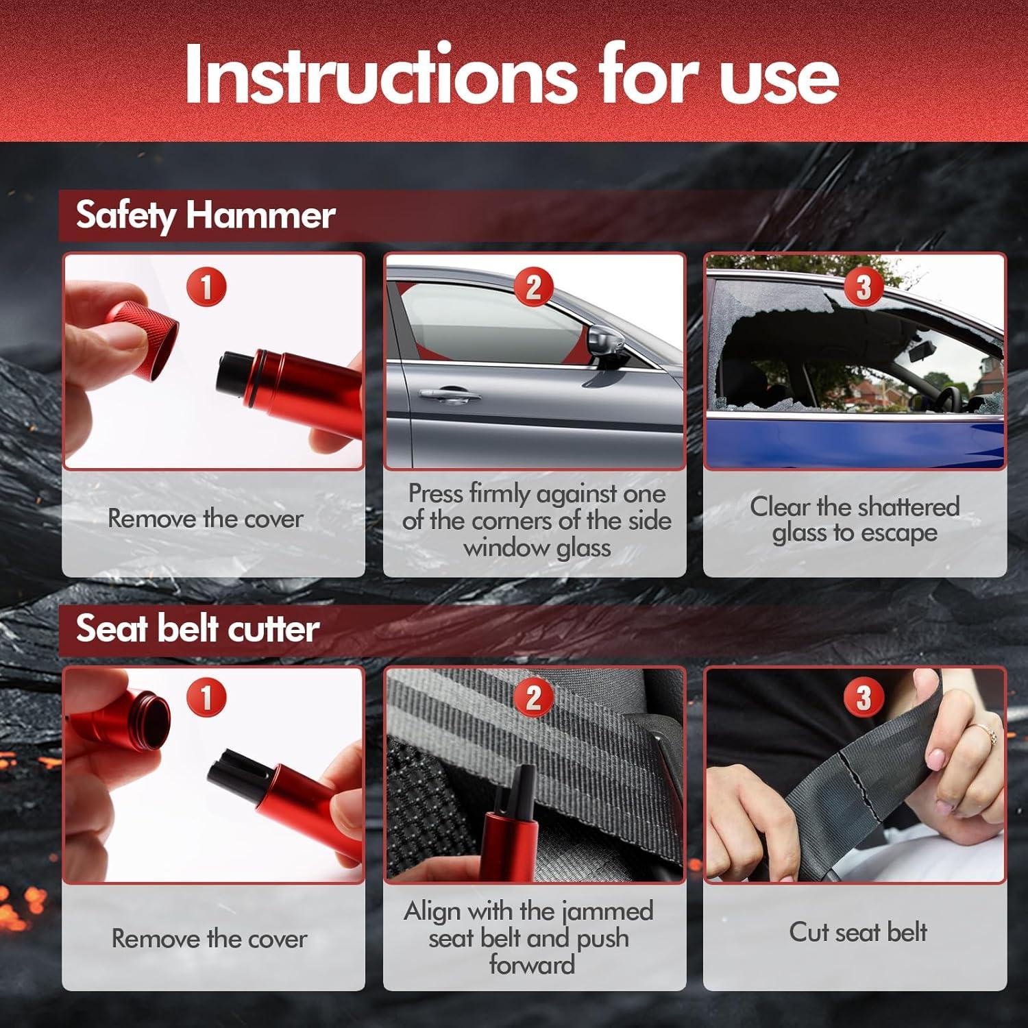 Rompedor de Ventanas y Cortador de Cinturón Solaradgy 2 en 1