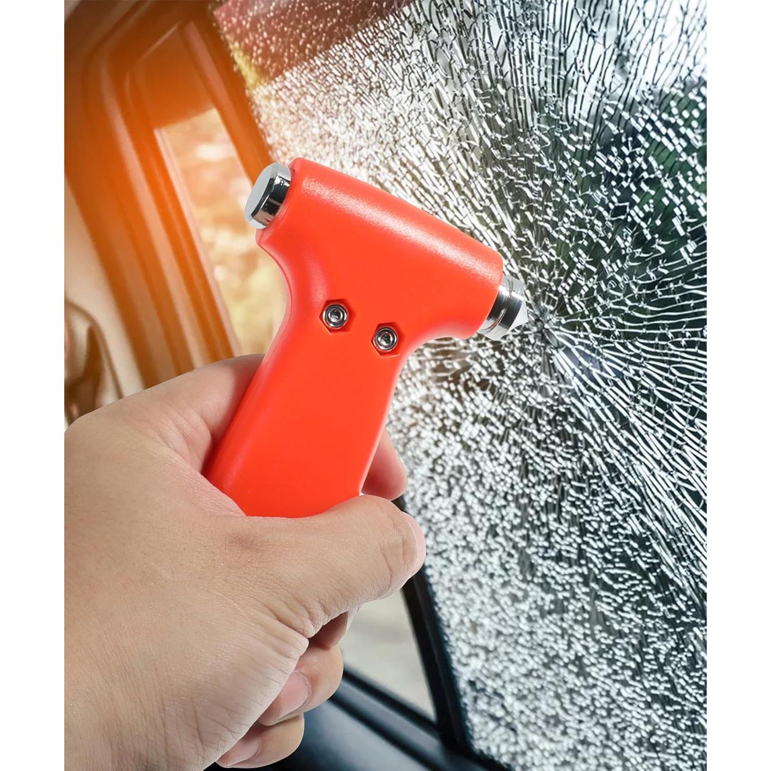 Martillo de Seguridad Zlirfy 3 en 1 para Automóvil Naranja