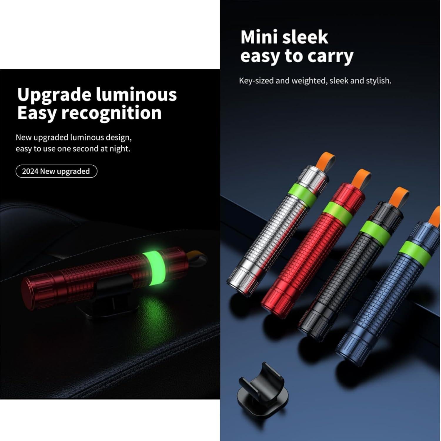 Martillo de Seguridad para Coche LANBOUY 2 Pack - Rompedor de Ventanas y Cortador de Cinturón