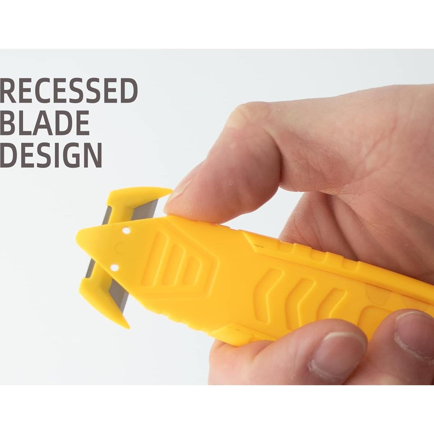 Cortador de Caja de Seguridad T TOVIA - 10 Pcs Amarillo