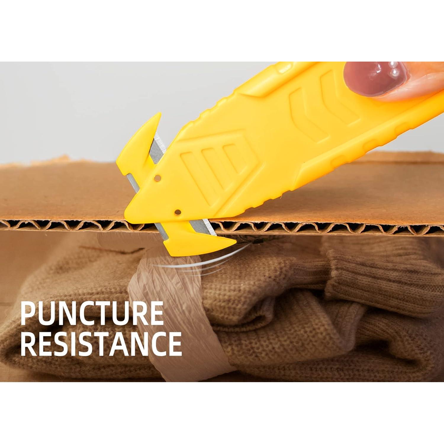 Cortador de Caja de Seguridad T TOVIA - 10 Pcs Amarillo