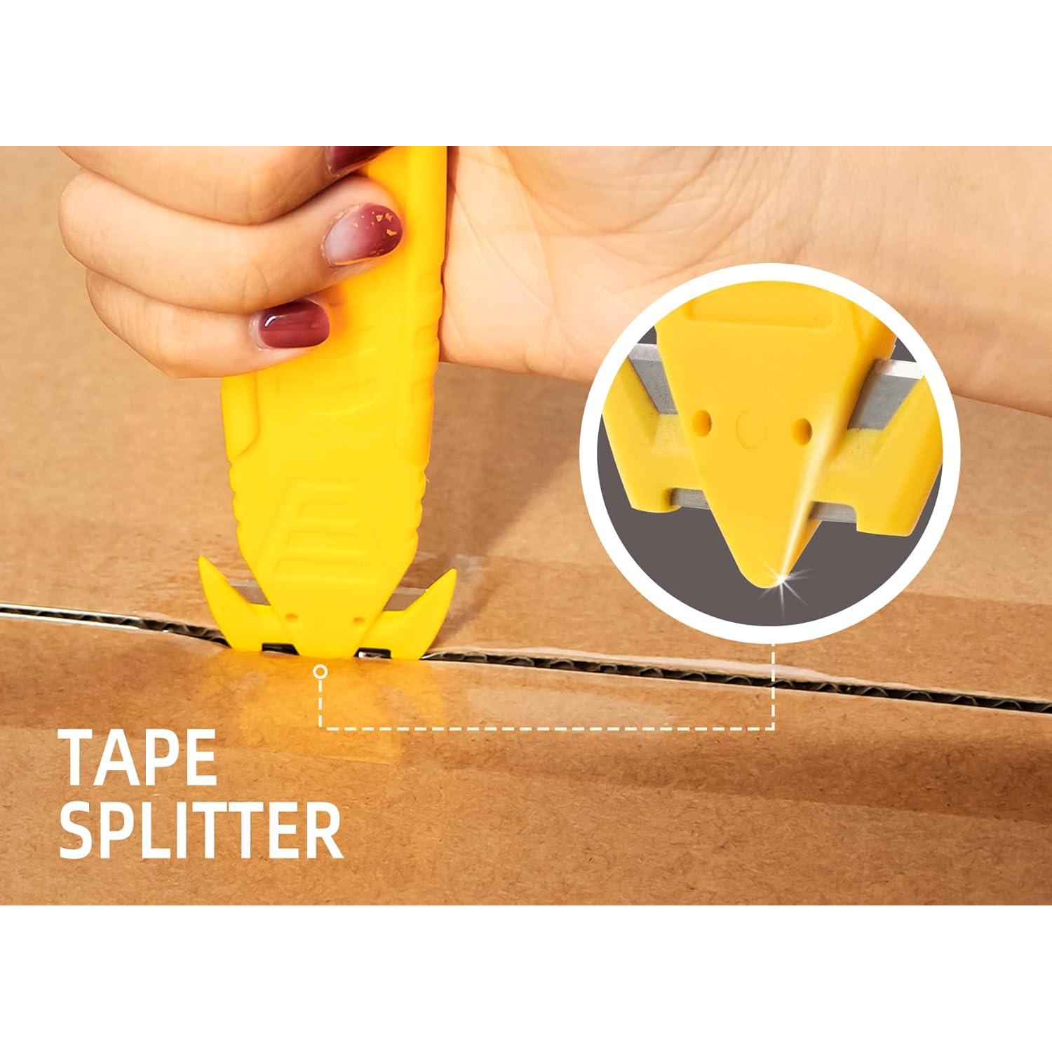 Cortador de Caja de Seguridad T TOVIA - 10 Pcs Amarillo