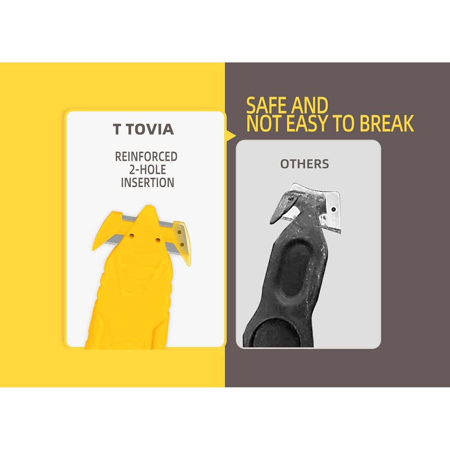 Cortador de Caja de Seguridad T TOVIA - 10 Pcs Amarillo