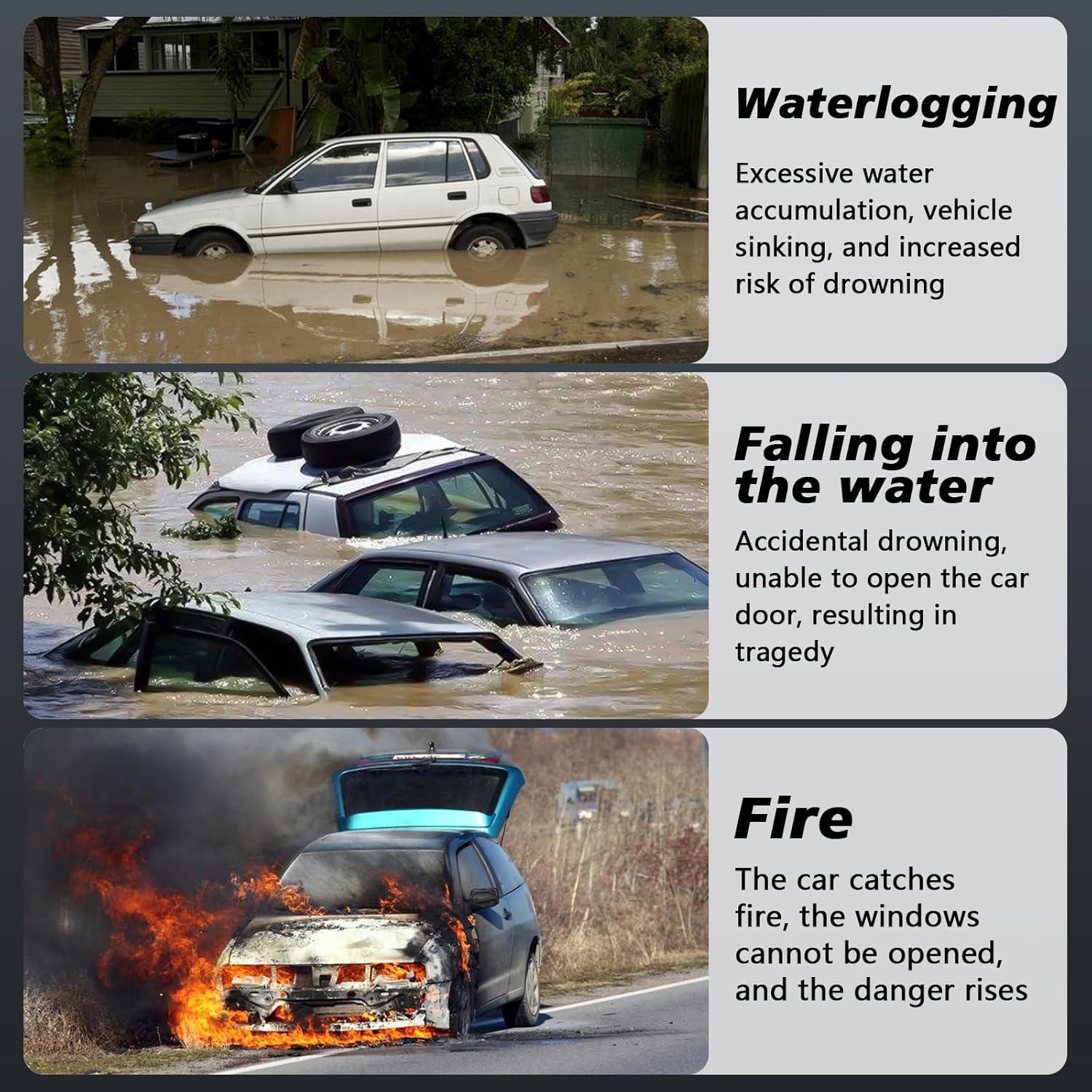 Paquete de 2 Rompedores de Vidrio y Cortadores de Cinturón SNJHM