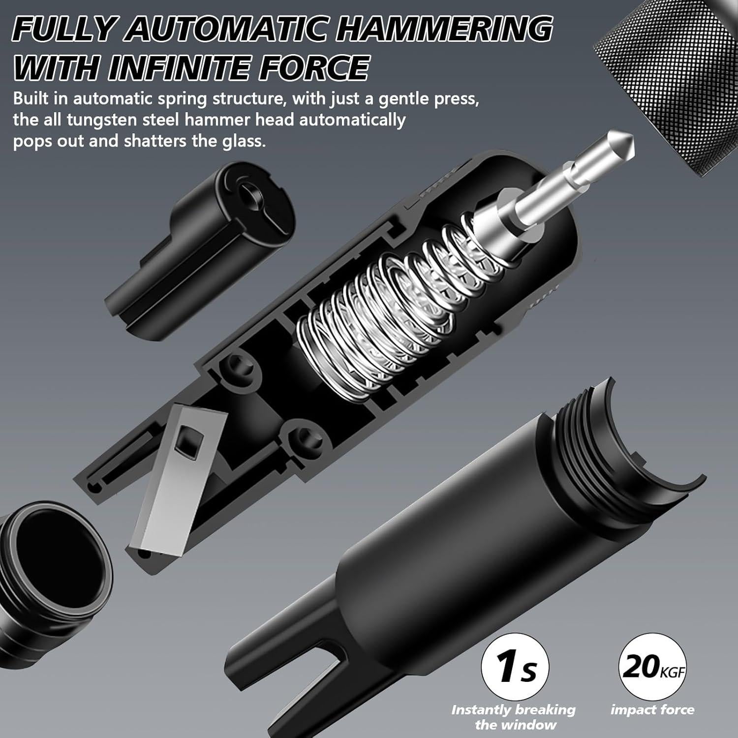 Paquete de 2 Rompedores de Vidrio y Cortadores de Cinturón SNJHM