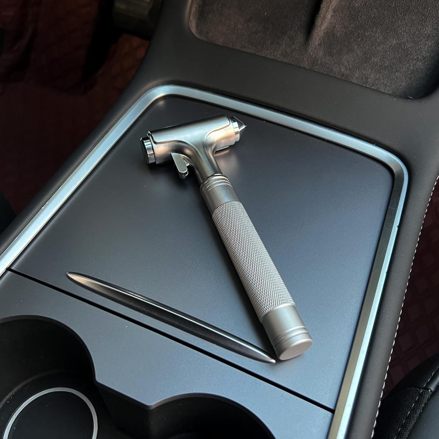 Martillo de Seguridad Tesheer para Coche - Rompevidrios y Cortador de Cinturones