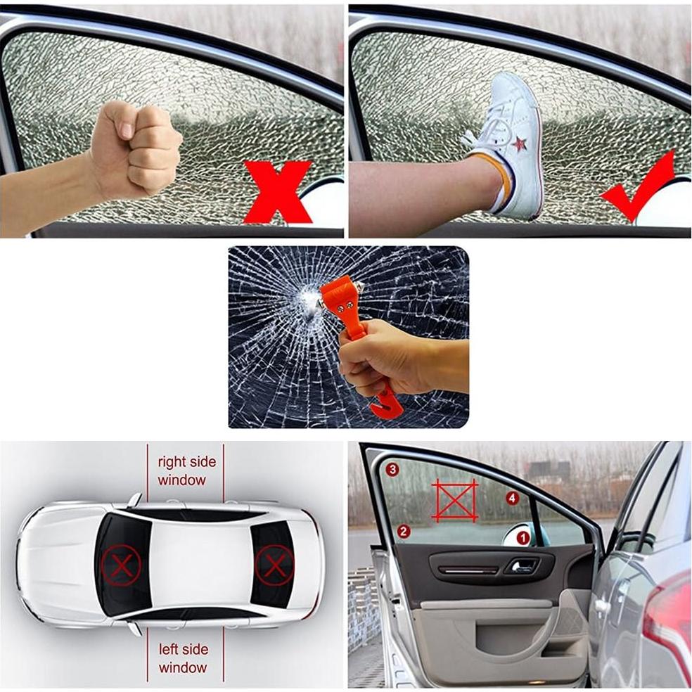 Martillo de Seguridad para Automóvil LOYMR 2 en 1 - Escape Emergencia