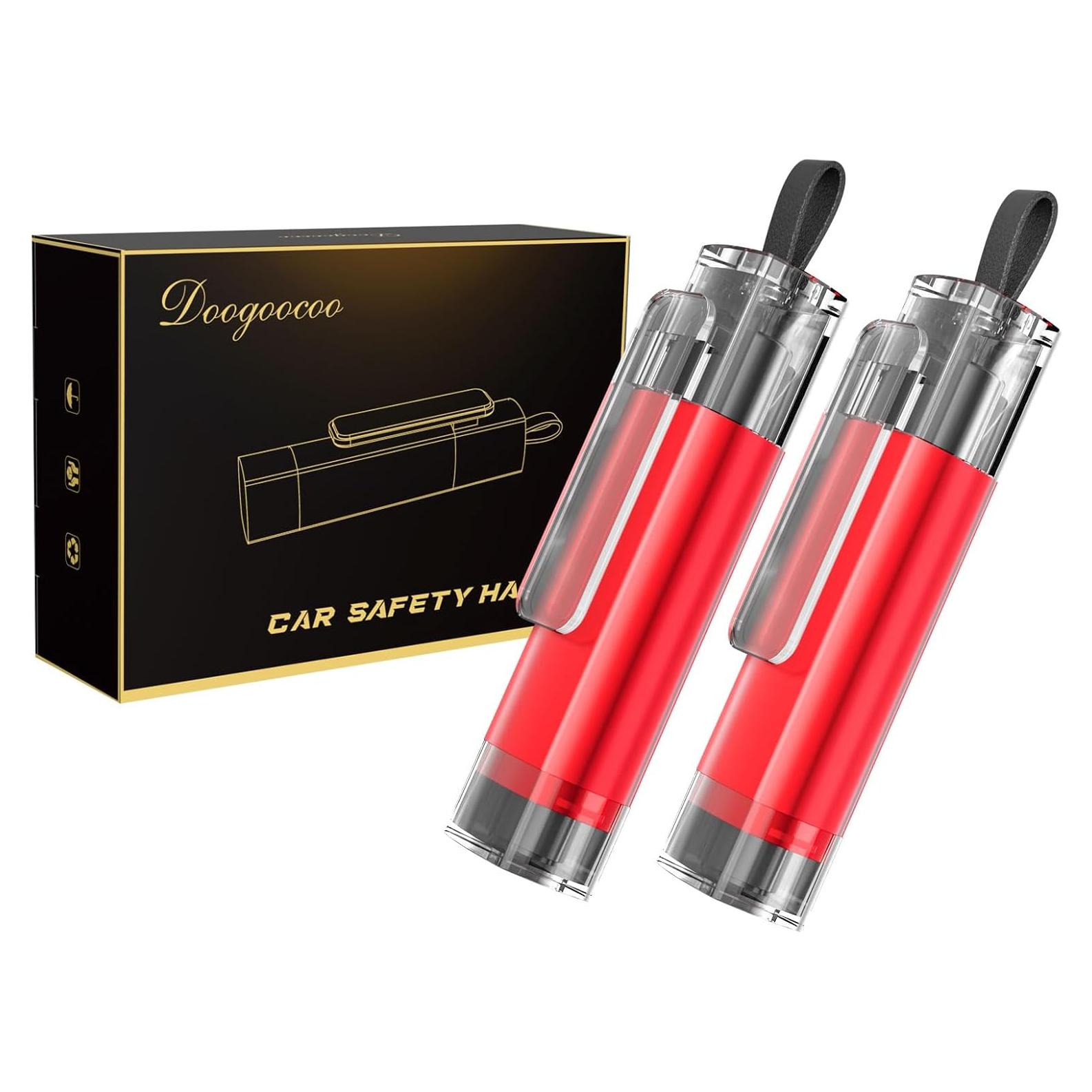 Rompedor de Ventanas y Cortador de Cinturón DooGooCoo Rojo