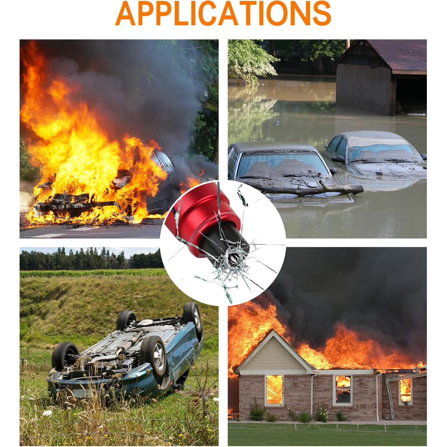 Rompeventanas y cortador de cinturón BHock Auto 2 en 1