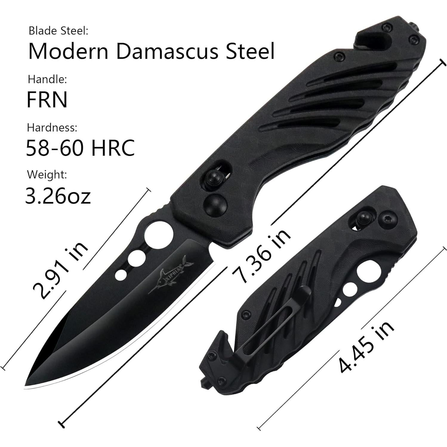 Cuchillo Plegable XIPHIAS FK045 - Acero Inoxidable 7.4 cm