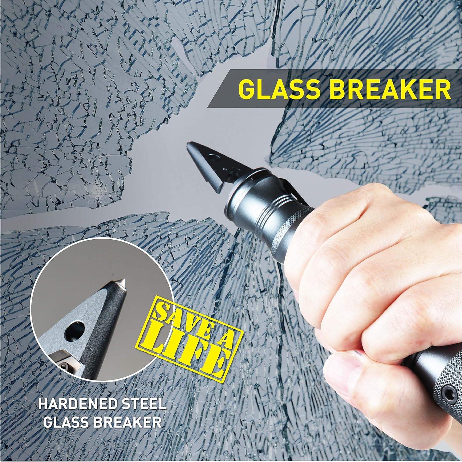 Herramienta de Emergencia Stinger KET-2: Rompedor de Cristales y Cortador de Cinturón