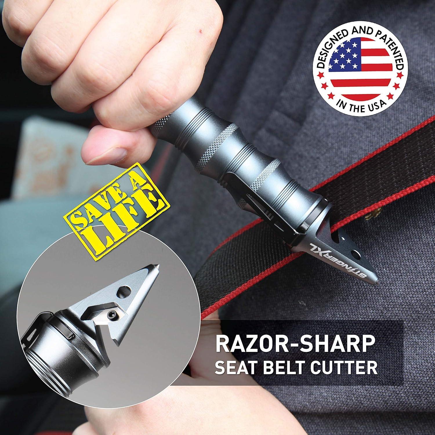 Herramienta de Emergencia Stinger KET-2: Rompedor de Cristales y Cortador de Cinturón