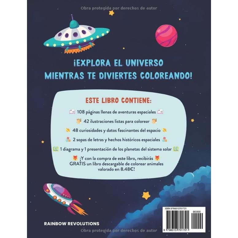Viaje Estelar. Descubre y Colorea el Espacio: Libro Educativo de Colorear para Niños y Niñas. (Spanish Edition)