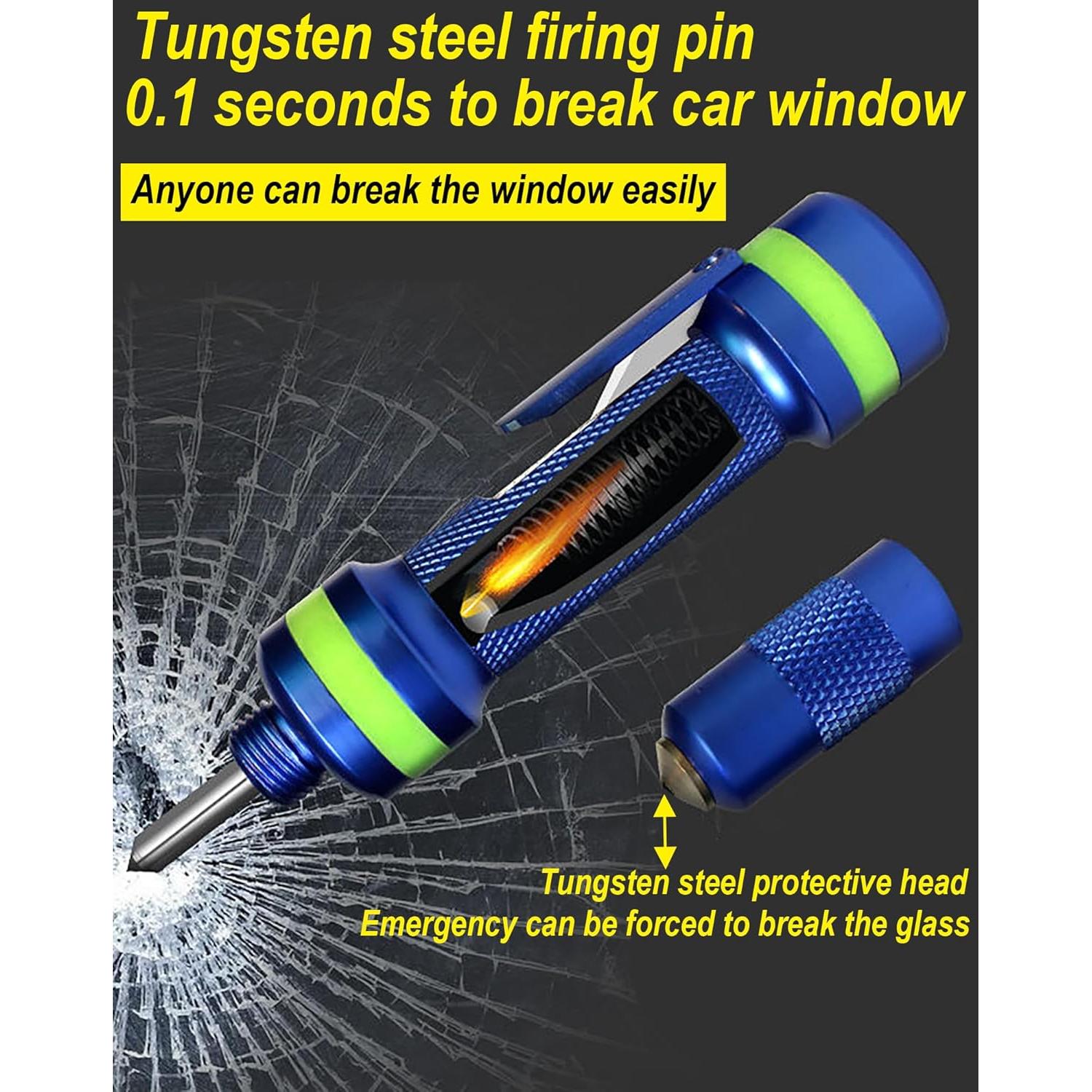 Cortador de Cinturón de Seguridad y Rompeventanas Autgekr Azul