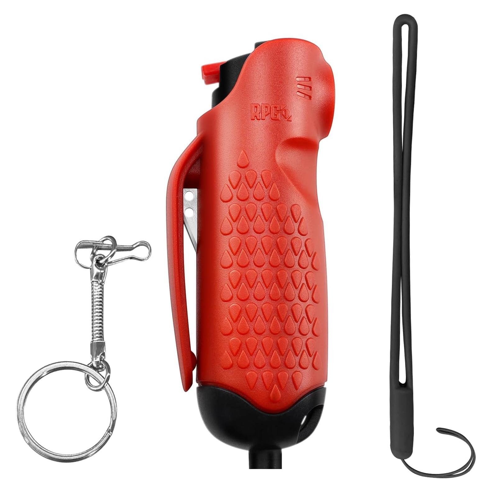 Spray de pimienta de autodefensa 3-en-1 RPG con cortador